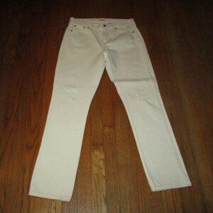 J. CREW Ivory Straight Leg Jeans